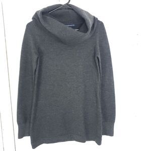 French Connection Sweater Womens S Cowl Neck Neutral Minimalist Capsule Gray